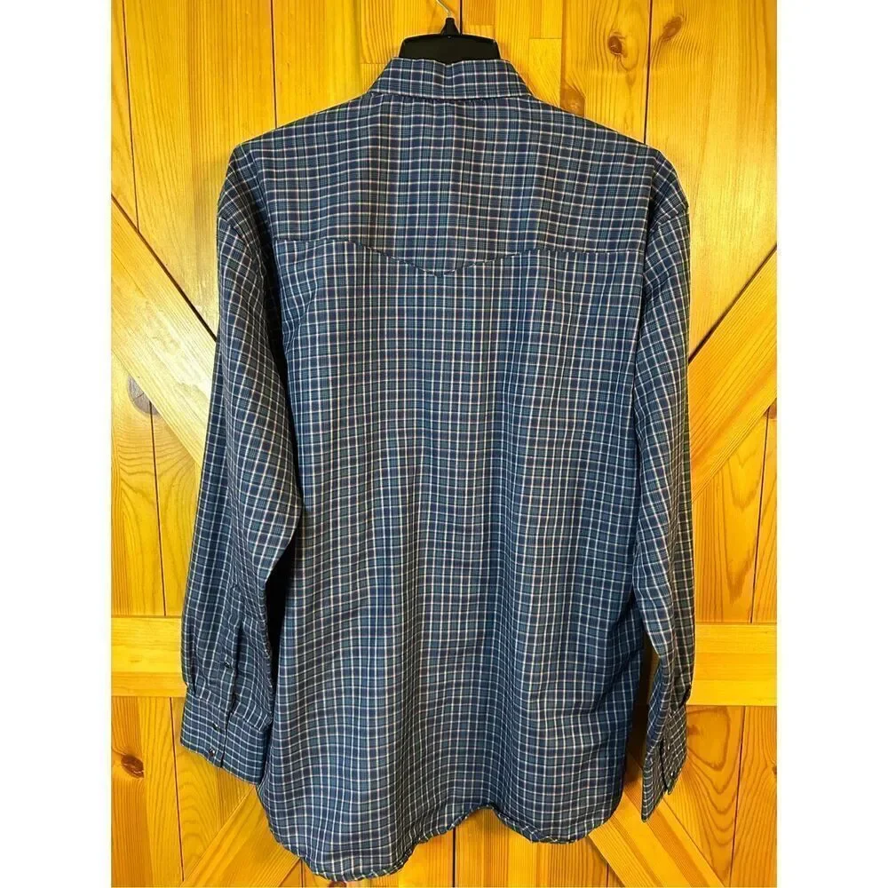 Vintage Classic Western pearl snap plaid shirt, size XL (4993) Read